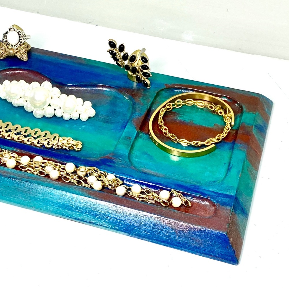 Painted Vanity Tray / Trinket Dish / Valet Tray